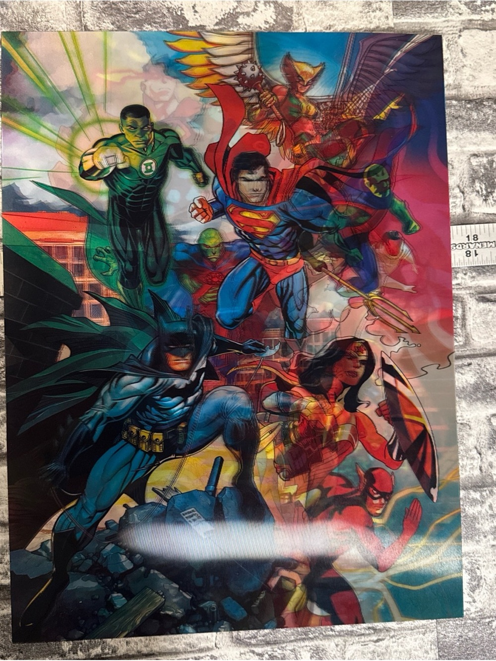 DC Comics Justice League Batman Superman Wonder Woman &Green Lantern-3D Poster